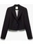 Kruvaze Yaka Uzun Kollu Crop Blazer Ceket 1