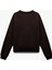 Şardonlu Uzun Kollu Bisiklet Yaka Basic Oversize Sweatshirt 4