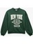 Şardonlu Baskılı Uzun Kollu Bisiklet Yaka Oversize Sweatshirt 1