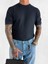 Erkek Slim Fit Fitilli T-Shirt Lacivert 1
