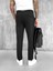 Erkek Beli Lastikli Tecno Kumaş Slim Fit Pantolon Siyah 3