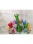 El Işi 6lı Küçük Boy Su-Kahve Yanı Bardağı-6 Renkli Kristal Ayaklı Su Bardağı -(100 Ml)/organik Boyadır. 5