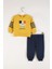 Köpek Desenli Sweatshirt ve Beli Lastikli Pantolon 2'li Alt-Üst Erkek Bebek Takım 1