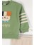 Köpek Desenli Sweatshirt ve Beli Lastikli Pantolon 2'li Alt-Üst Erkek Bebek Takım 3