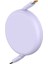 Free2Draw Mini Makaralı Type-C To Type-C 100W Kablo 1 mt Mor 2