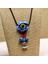 Batik Çiçek Kolye - Etnik Mavi Boya Vintage Edebi Takılar (Yurt Dışından) 1