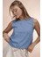 Cedy Denım - Kadın Yazlık Ince Kumaş Salaş Kesim Denim Crop 1