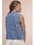 Cedy Denım - Kadın Yazlık Ince Kumaş Salaş Kesim Denim Crop 4