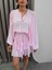 Kuşaklı Uzun Kol Fırfırlı Mini Elbise 3