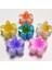 Lotus Toka 4cm Küçük Boy Metal Sert Plastik 1. Sınıf Malzeme 2'li Fuşya Sarı Standart Aloha 3