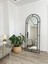 Siyah Metal Çerçeveli 180X70 cm Pencere Model Oval Ayaklı Boy Aynası 3