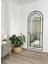 Siyah Metal Çerçeveli 180X70 cm Pencere Model Oval Ayaklı Boy Aynası 5