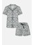 Kadın Pamuklu Dalmaçya Desenli Gömlek Yakalı Şortlu Pijama Takımı 1
