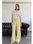 Özel Seri Premium Keten Pantolon- Sarı 3