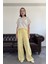 Özel Seri Premium Keten Pantolon- Sarı 4