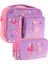 Kids Kız Çocuk Mor Pembe Flamingo Baskılı Üç Bölmeli Thermo Beslenme Çantası ve Kalemlik Seti (L7240+L8240) 1