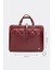 Kadın Evrak Laptop Çantası Kapitone Bordo 4