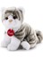 Trudi Brad Peluş Beyaz Gri Kedi 20 cm 1