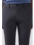 Slim Fit Antrasit Armürlü Yan Beli Lastikli Esnek Likralı Yandan Cepli Chino Pantolon 2HCC3ORT20001 2