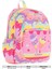 Üç Bölmeli Kız Çocuk Ilkokul Sırt Çantası (L5232) - Pembe Sarı - Dondurma Baskılı 4