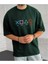 Oversize T-Shirt Game Baskılı Yeşil Renk 2