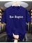 Oversize T-Shirt Angeles Baskılı Lacivert Renk 1