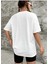 Oversize T-Shirt Majestıc Baskılı Beyaz Renk 2