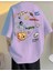 Oversize T-Shirt Baskılı Lila Renk 1