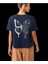 Oversize T-Shirt Baskılı Lacıvert Renk 1