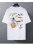 Oversize T-Shirt Baskılı Beyaz Renk 2