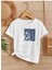 Oversize T-Shirt Baskılı Byaz Renk 1