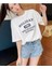 Oversize T-Shirt Baskılı Beyaz Renk 1