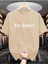 Oversize T-Shirt Angeles Baskılı Bej Renk 1