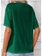 Oversize T-Shirt Astronot Baskılı Yeşil Renk 2