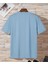 Oversize T-Shirt Black Baskılı Mavi Renk 2
