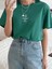 Oversize T-Shirt Baskılı Yeşil Renk 1