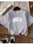 Oversize T-Shirt Broklıyn Baskılı Gri Renk 1