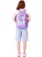 Kids Kız Çocuk Armalı Hobi Desenli Ilkokul Okul Sırt Çantası (Dört Bölmeli) - Mor - L5238 6