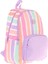 Rainbow Kız Çocuk Üç Bölmeli Ilkokul ve Ortaokul Çantası - Mor Çok Renkli Çizgili - K1801 1