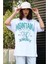 Oversize T-Shirt Baskılı Beyaz Renk 1