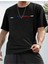 Oversize T-Shirt Paris Baskılı Siyah Renk 1