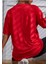 Oversize T-Shirt Karakterleri Baskılı Kırmızı Renk 2