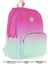Rainbow Kız Çocuk Üç Bölmeli Ilkokul ve Ortaokul Çantası - Pembe Yeşil Renk Geçişli - K1798 4