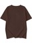 Oversize T-Shirt Baskılı Kahverengi Renk 2