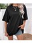 Oversize T-Shirt Baskılı Siyah Renk 1