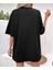 Oversize T-Shirt Baskılı Siyah Renk 2