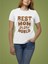 Best Mom In The World Baskılı Standart Kalıp Bisiklet Yaka Pamuklu Kadın Tshırt 2