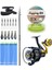 Yekoutdoor Profesyonel Olta Seti Okuma Ceymar Tele Surf 4.30M Surf Kamışı&okuma Salina SA-8000A Blue 6+1bb Olta Makinesi 1