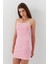 Askılı Slim Fit Mini Elbise Pembe 2
