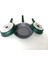 15016 - 3 Parça, Indüksiyonlu Ocak Uyumlu, Döküm, Seramik, ( 20 - 24 - 28 cm ) Tava Seti Yeşil 3
